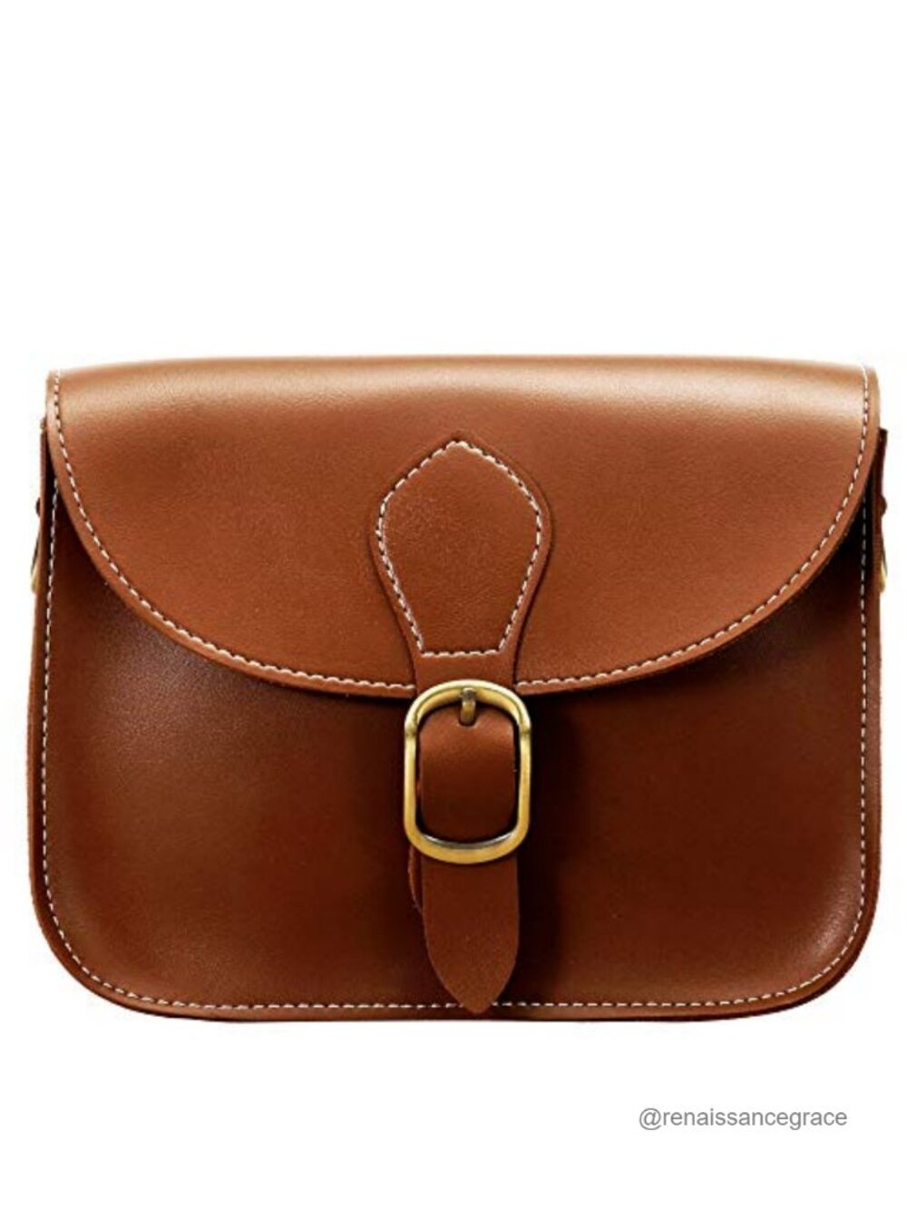 Vegan Leather Crossbody Saddle Bag Small Retro Satchel Handbag Purse